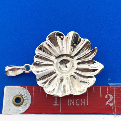 Designer ATI Stunning Sterling Silver 925 Floral Petal Flower Dangle Pendant