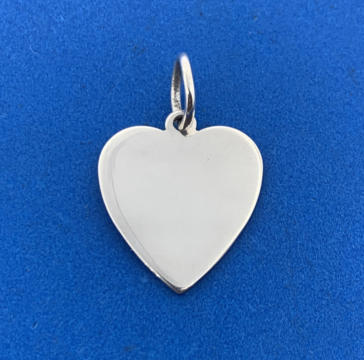 Tiffany & Co 925 Sterling Silver Engravable Heart Dog Tag Charm Pendant