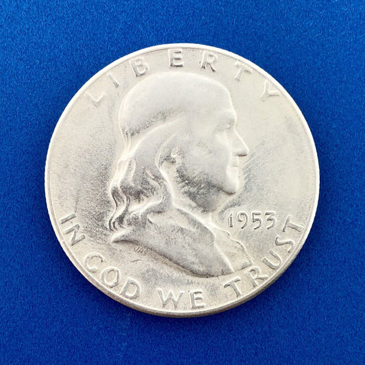 1953 S Franklin Silver Half Dollar Better Key Rare San Francisco Mint AU Coin