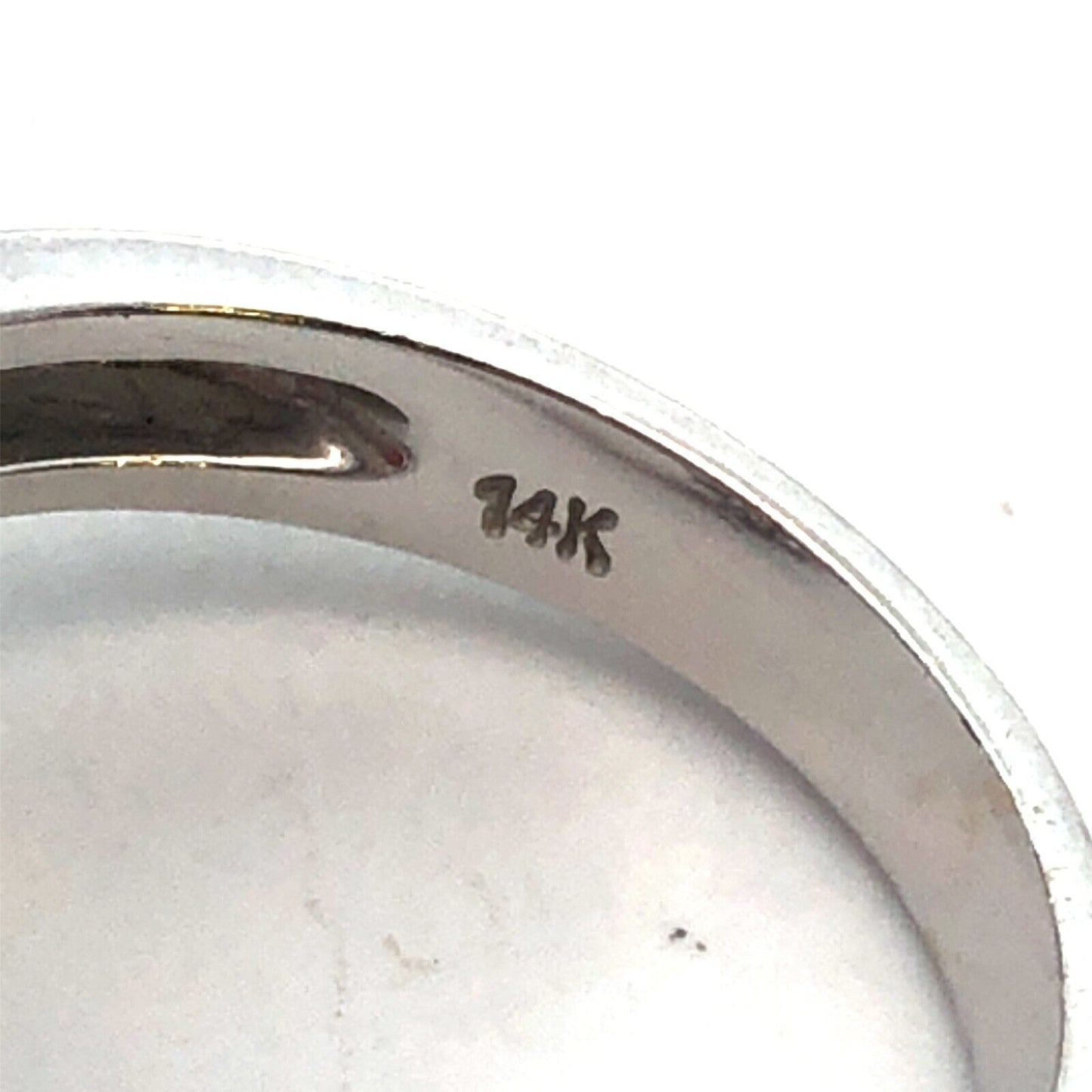 Estate 14K White Gold Oval Mexican Fire Opal Round Diamond Halo Statement Ring