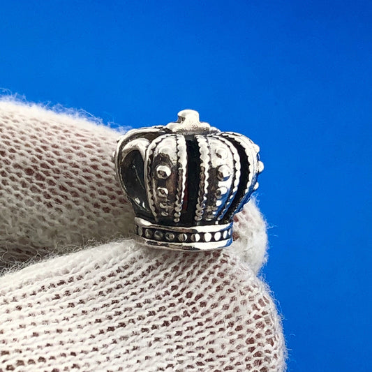 Stunning Sterling Silver 925 Retro Heraldic 6 Arch Royal Crown Charm