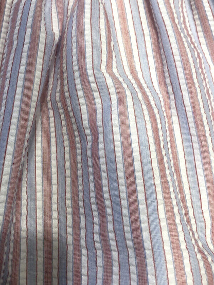 The Oaks Apparel Company Red White Blue Seersucker Girls Size 7 Lined Sundress