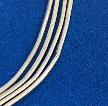 Designer 925 Sterling Silver 4 Strand Snake Chain Drop Dangle Stud Earrings