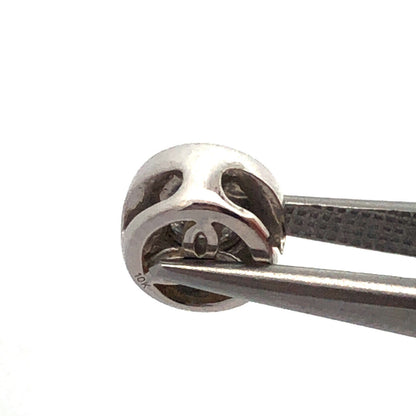 Designer ZEI 10K White Gold Diamond Solitaire Slide Charm Pendant