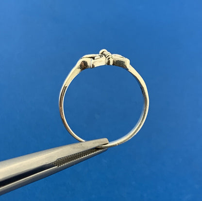 Stunning Sterling Silver 925 Small Butterfly Insect Precious Ring Size 6.75