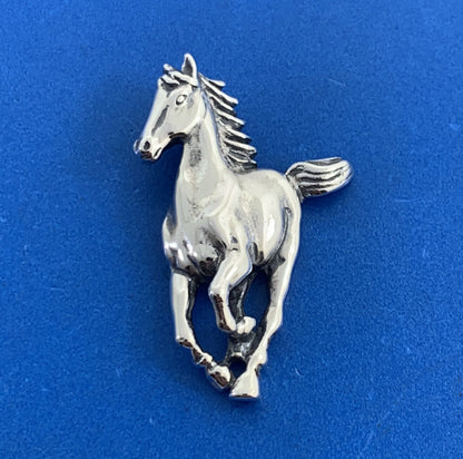 Designer 925 Sterling Silver 3D Full Body Horse Equine Pendant