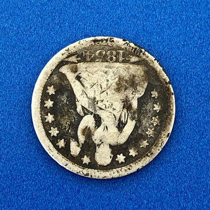 1854 P Seated Liberty Dime Variety 3 Arrows Better Key Philadelphia Type Coin