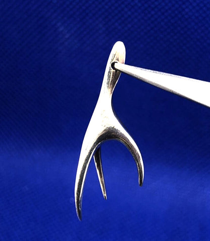 Modernist 925 Sterling Silver Spiked Thorn Claw Polished Pendant