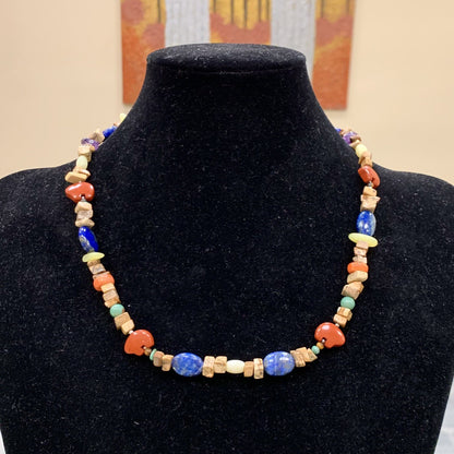 Designer Carolyn Pollack Sterling Silver 925 Multi-Gemstone 21" Strand Necklace