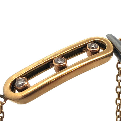 Designer Pacha 18K Yellow Gold Cubic Zirconia Abacus Style Hamsa Hand Bracelet