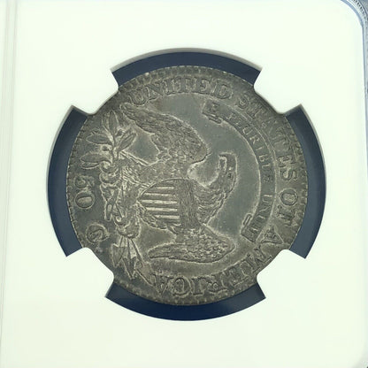 1824 Capped Bust Silver Half Dollar 50c Lettered Edge NGC XF45 Early US Coin