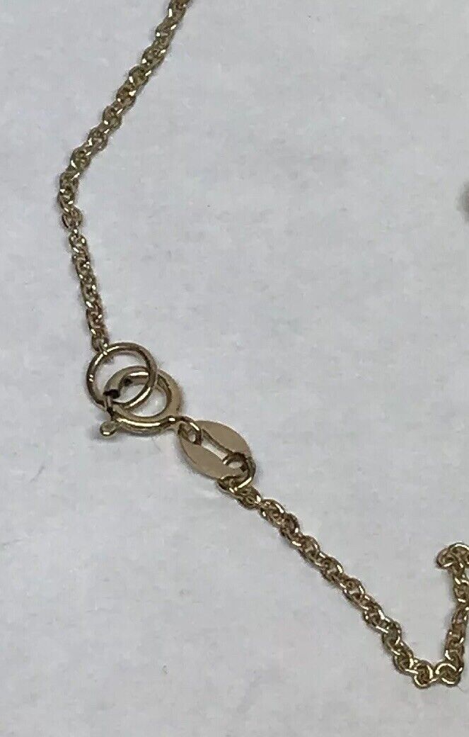 FAS Vermeil Sterling Silver 925 Round Cubic Zirconia CZ Station Necklace