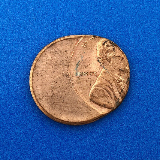 No Date Modern Era Lincoln Memorial One Cent Copper Alloy Off Center Error Coin