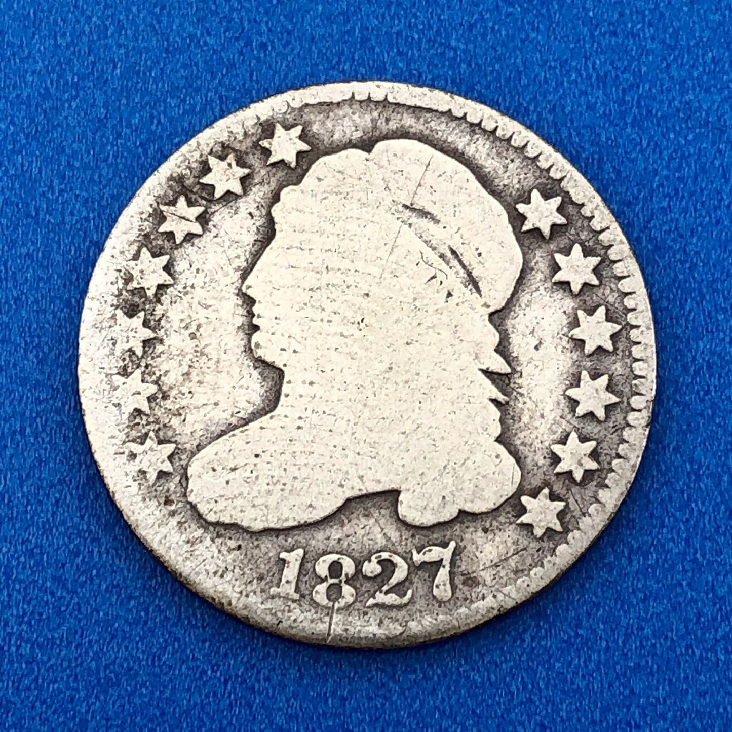 1827 P Silver Capped Bust Dime Type 1 Better Key Early Philadelphia Mint Coin