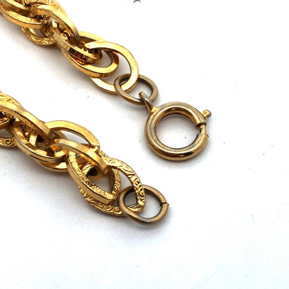 1960's Corday Rare Gold Tone Unicorn In Captivity Perfume Bracelet Ring 2 Pc Set