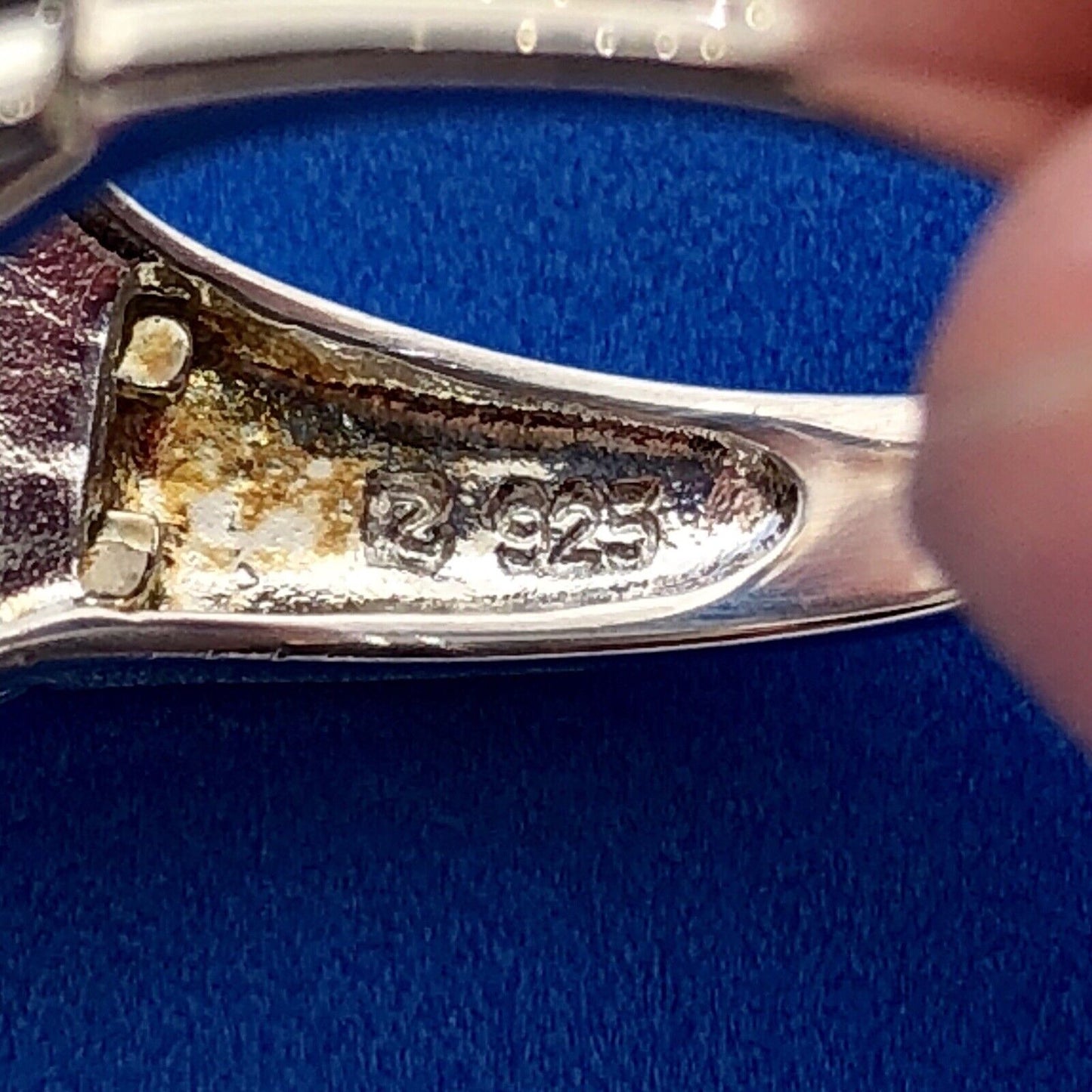 Designer 925 Sterling Silver Aqua Enamel Swirl Scroll Open Work Statement Ring