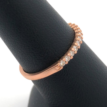 Designer 14K Rose Gold Diamond Stackable Infinity Eternity Anniversary Band Ring