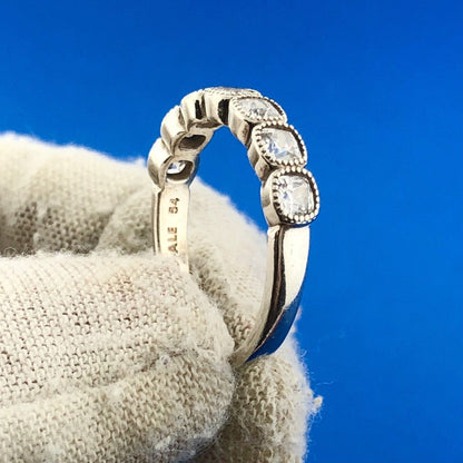 Designer Pandora 925 Sterling Silver Channel Cubic Zirconia Eternity Band Ring