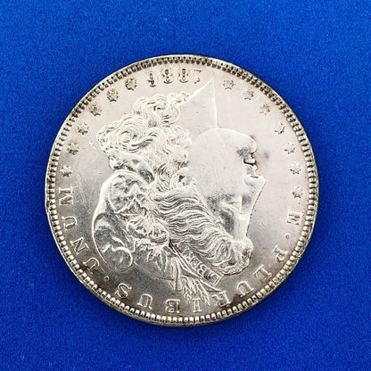 1886 P Morgan Silver Dollar Better Rare Key Philadelphia Mint Coin BU Details