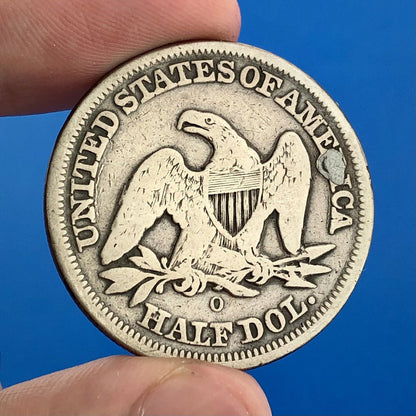 1854 O Seated Silver Half Dollar Type 3 Two Year Type Key New Orleans Mint Coin