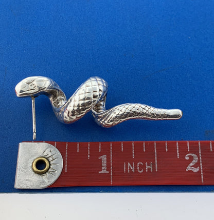 Stunning Sterling Silver 925 Spiral Snake Serpent Stud Earrings