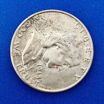 1948 D Franklin Silver Half Dollar Better Key First Year Series Denver Mint Coin