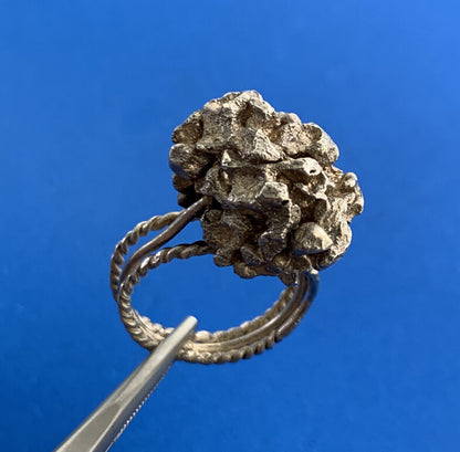 Artisan 925 Sterling Silver Artisan Nugget Free Form Size 6 Ring