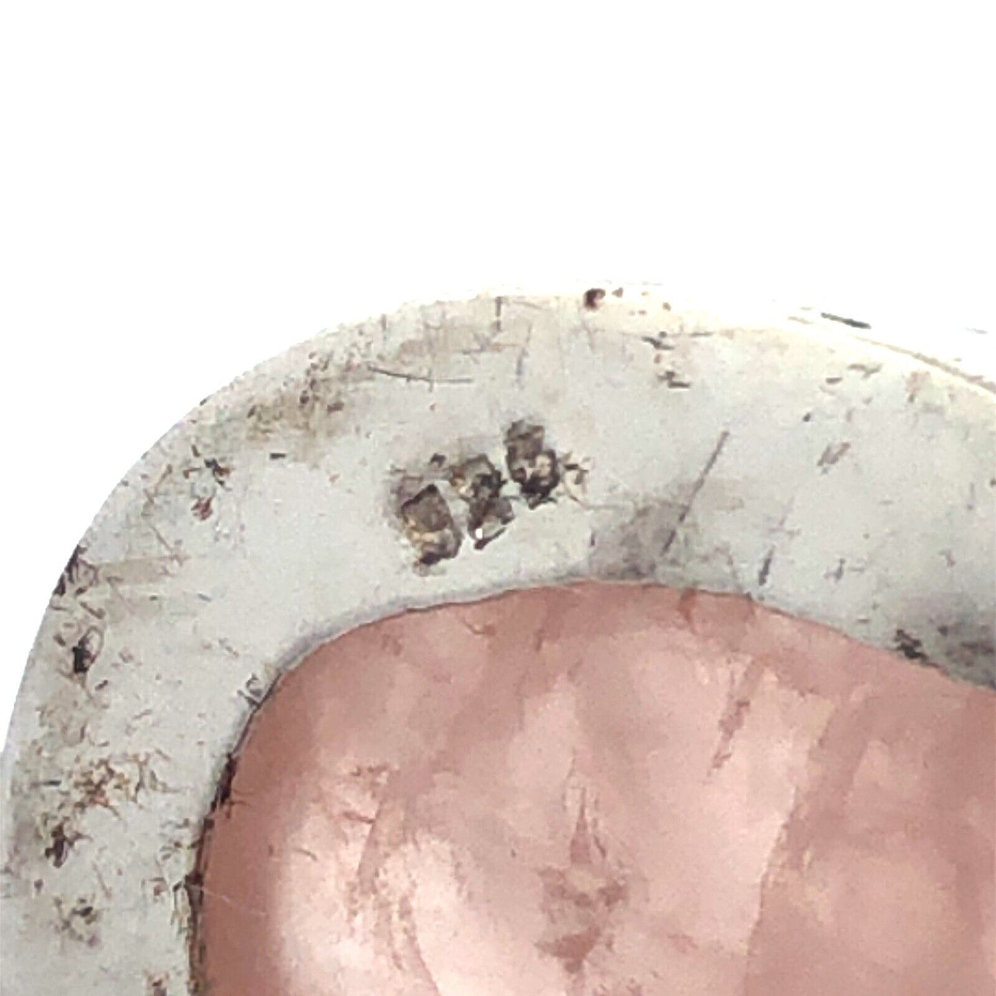 Vintage 925 Sterling Silver Oval Rose Quartz Cabochon Statement Pendant