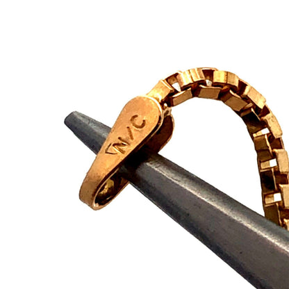 Designer NC 14K Yellow Gold Box Chain Necklace