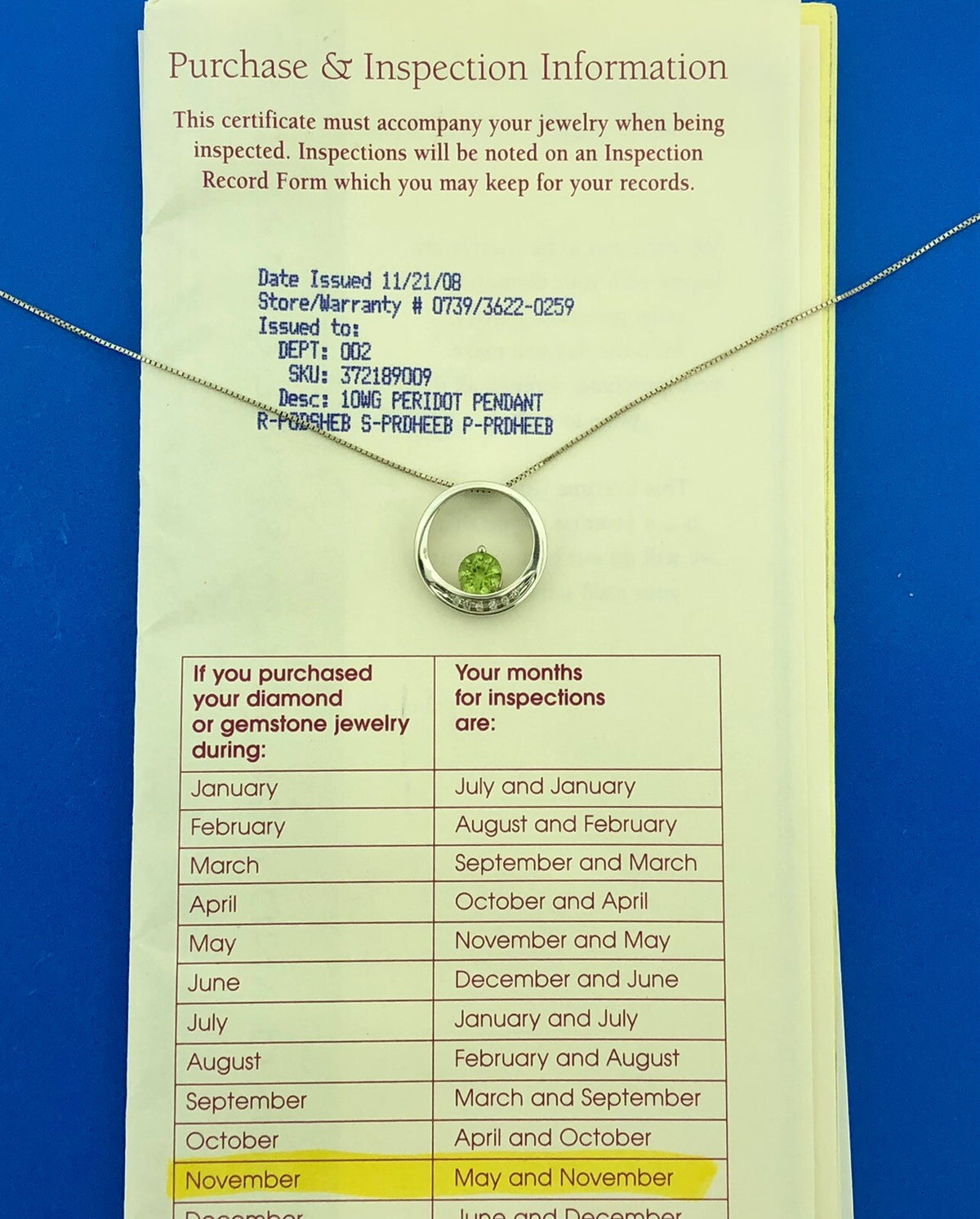 Stunning 10k White Gold Round .84ct Peridot Diamond August Pendant Necklace