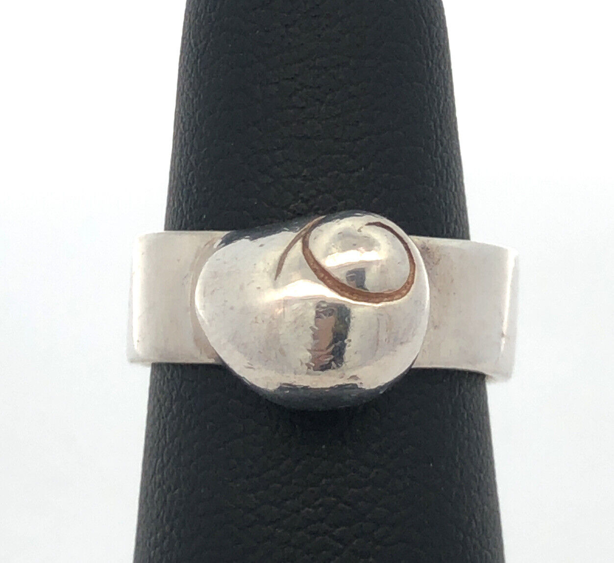 Designer Mignon Faget 925 Sterling Silver Sea Collection Garden Snail Ring