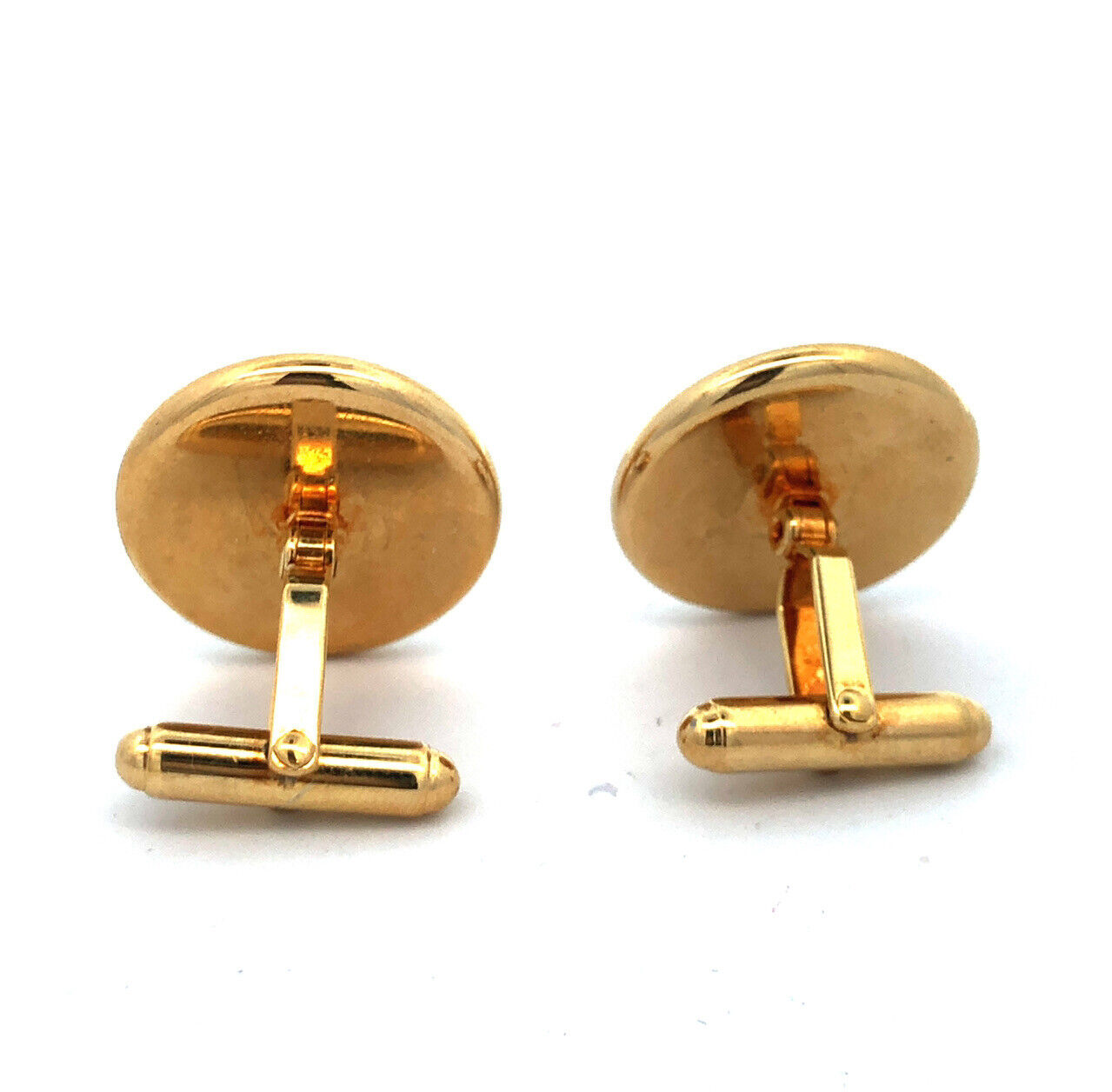 Retro Gold Tone Genuine Indian Head One Cent Penny Men's Round Tuxedo Cuff Links