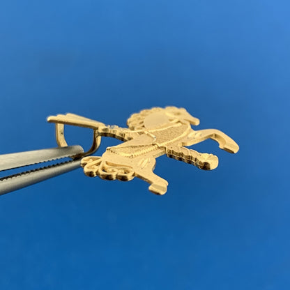 1989 Michael Anthony Ma 14K Yellow Gold Carousel Merry Go Round Horse Pendant