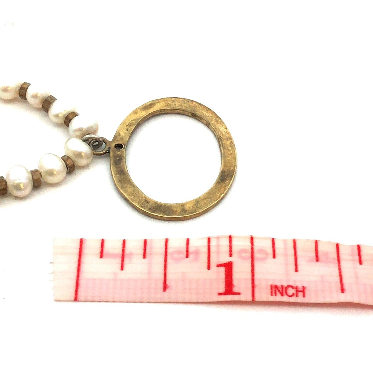 Designer Silpada 925 Sterling Silver Bronze Pearl Beaded Pendant Necklace