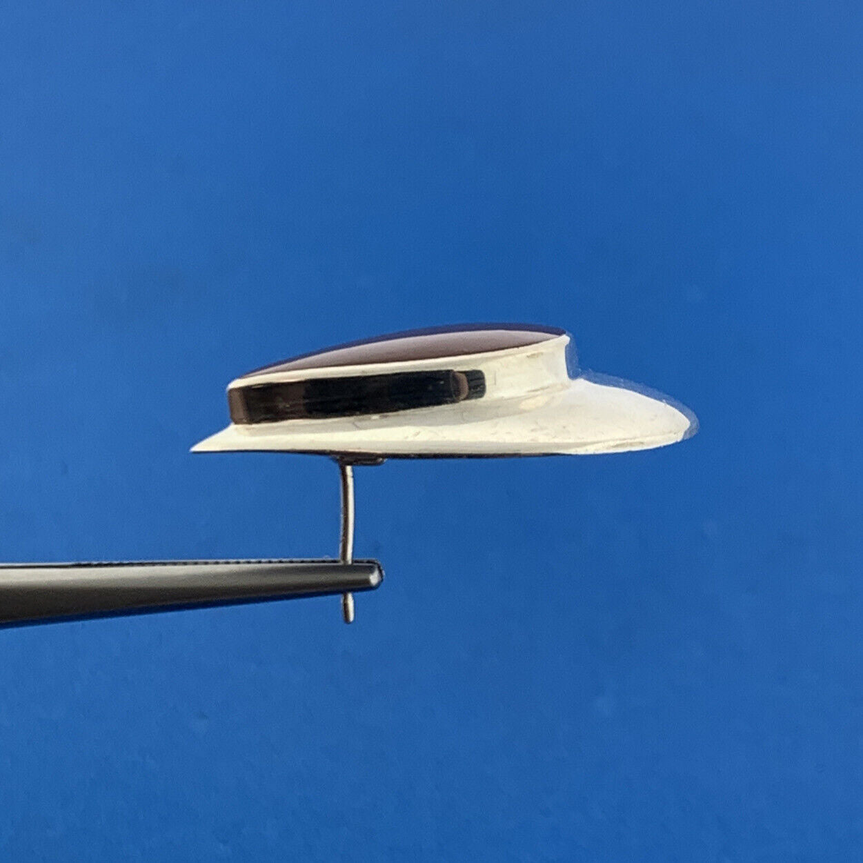 Native American Hallmarked Sterling Silver Red Carnelian Pear Statement Earrings