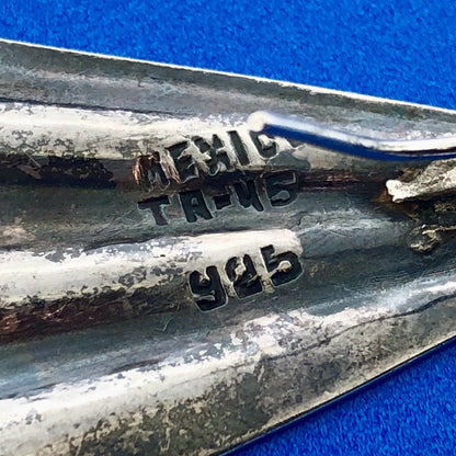 Vintage Taxco TA 115 Sterling Silver Modernist Trapezoid Statement Earrings