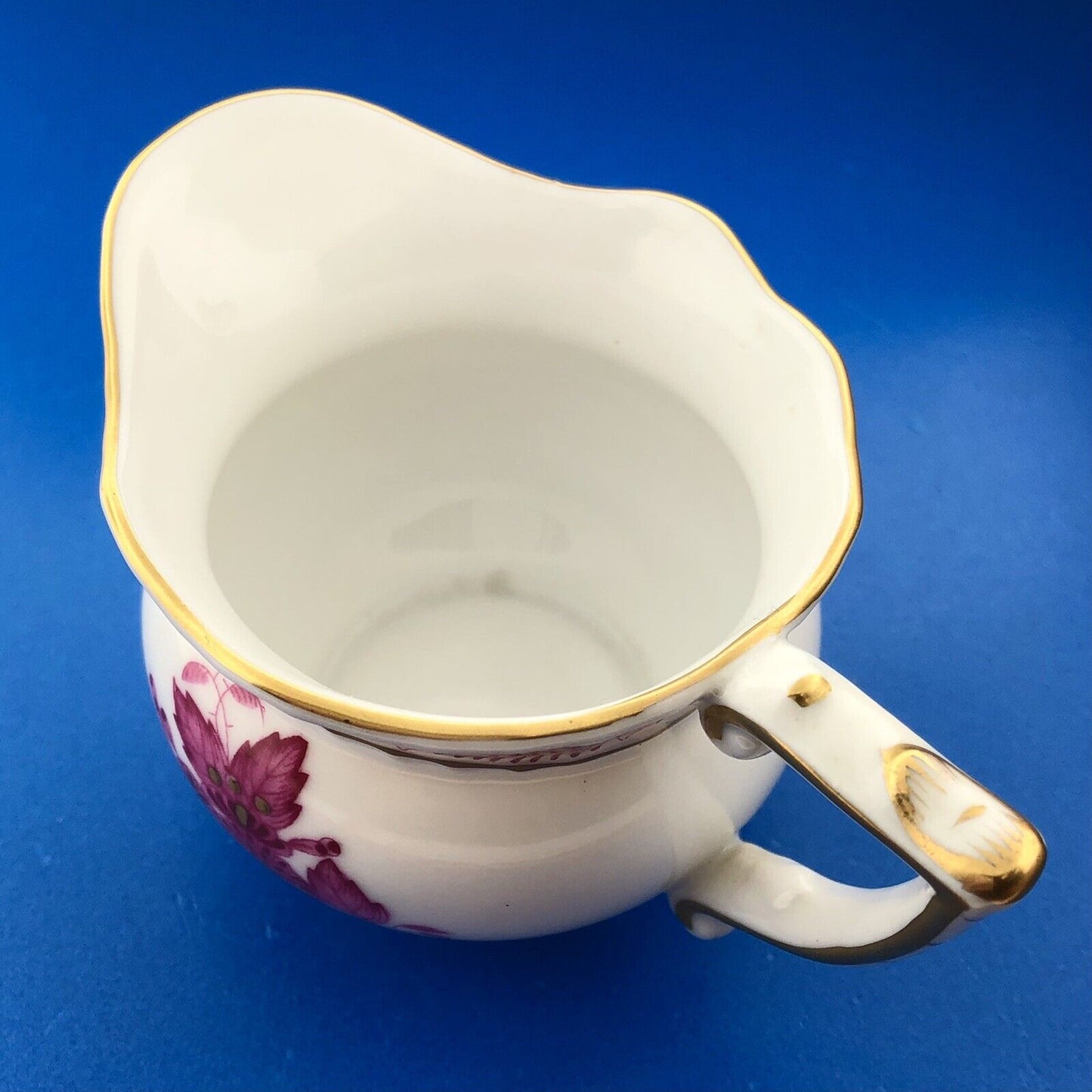 Vintage Herend Hugary Raspberry Chinese Bouquet Apponyi Small Creamer Pitcher