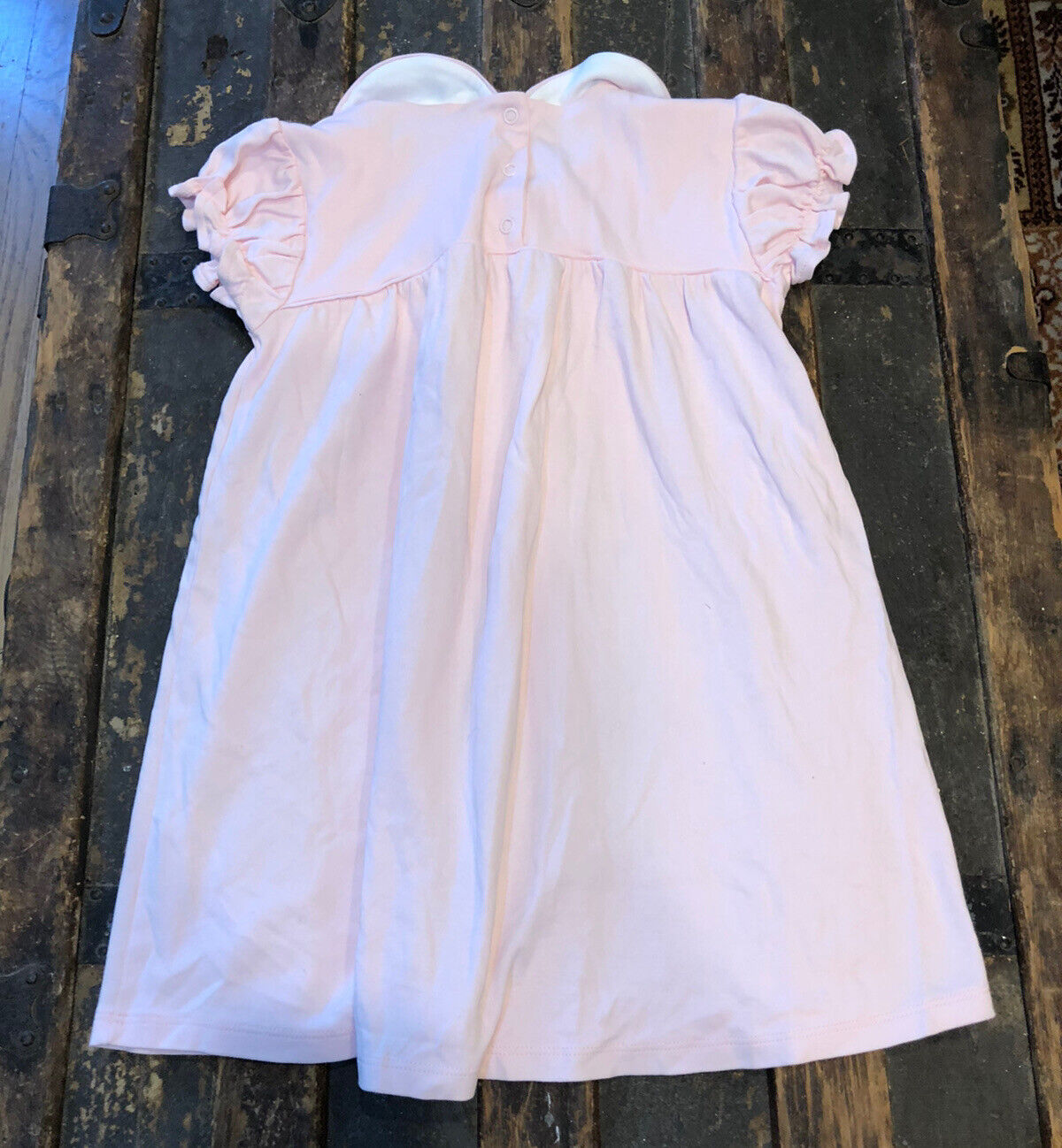 The Beaufort Bonnet Company 100% Cotton Pink White Collared Size 7 Girls Dress