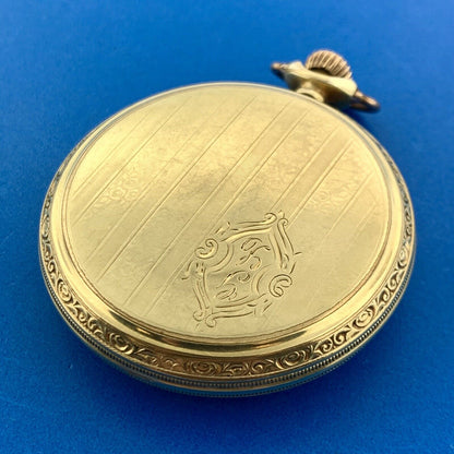 1924 South Bend 14K Gold Filled Case Grade 211 17 Jewels Pocket Watch Runs