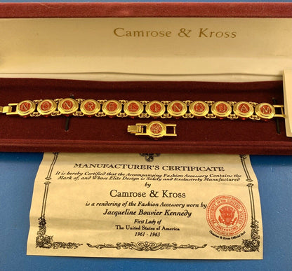 Camrose & Kross Jackie Kennedy 18Kt Gold Plated Wedding Non Relinquam Bracelet