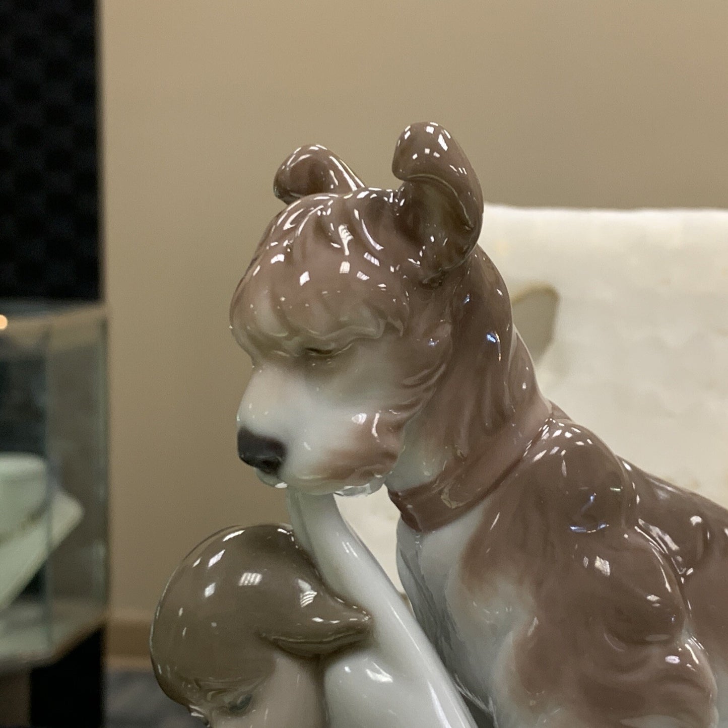 1998 Lladro Safe And Sound Terrier Child Retired Porcelain Figurine #6556 NIB