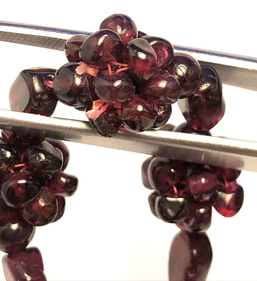 Vintage Amethyst Beaded Cluster Physical Healing Statement Necklace