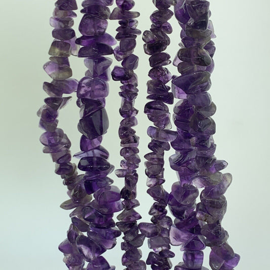 Lot Of Three Chunky Amethyst Spiritual Awakening Healing Beaded Necklaces