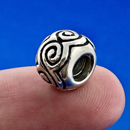 Authentic PANDORA 790228 Sterling Silver 925 Wind Scroll Retired Bead Charm