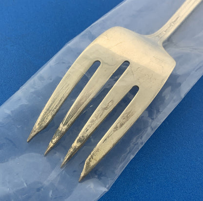 Wallace Sterling Silver 925 Rose Point 7 1/4" Small Cold Meat Serving Fork
