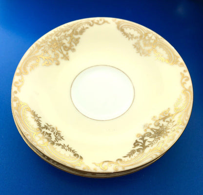 Noritake Porcelain China Gainford Pattern Handpainted  Lot Of Two Coffee Saucers