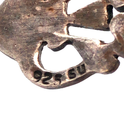 Designer SU 925 Sterling Silver Marcasite Art Deco Style Dangle Stud Earrings