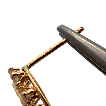 Designer GE 14K Yellow Gold Cubic Zirconia Our Lady Guadeloupe Stud Earrings