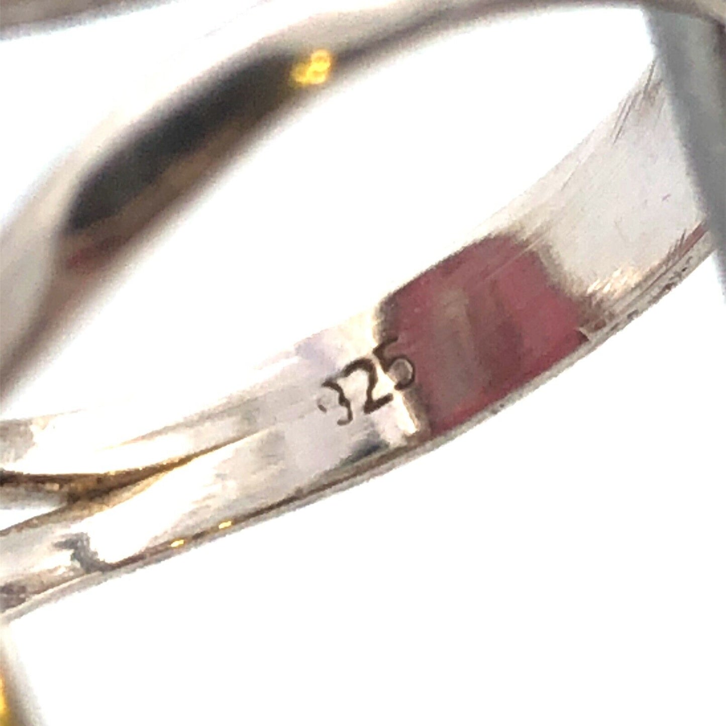 Vintage 925 Sterling Silver Oval Pink Rhodochrosite Statement Ring