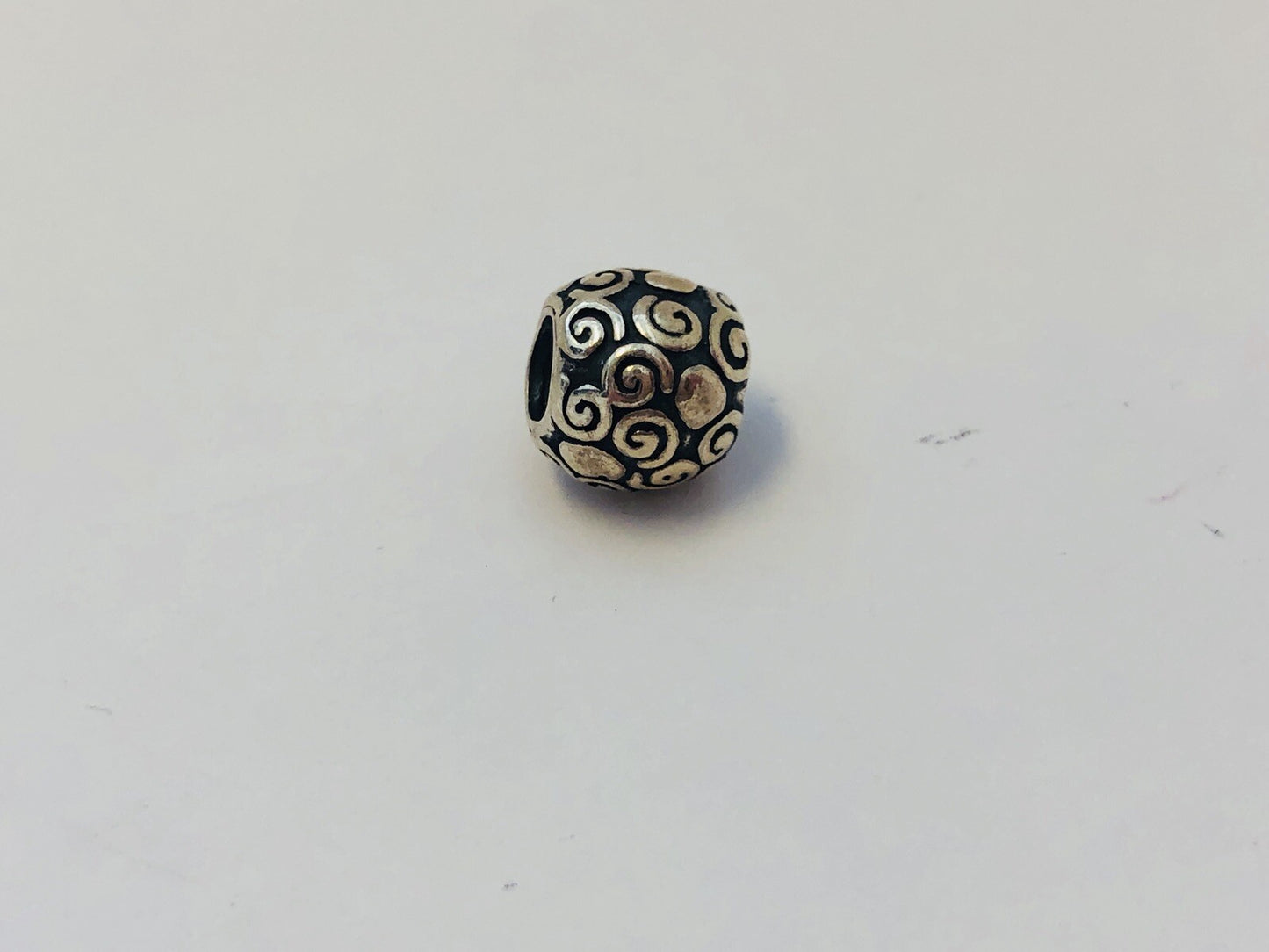 Authentic Pandora Dots And Swirls Sterling Silver 925 Charm 790161 Retired